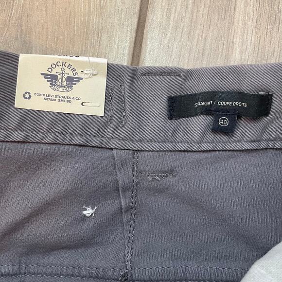 Dockers Big & Tall Go-To Cargo Pants 40x36 Gray Smart 360 Flex Straight Fit NWT - Picture 11 of 12